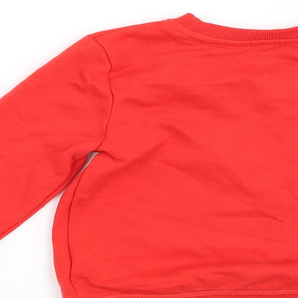 Matalan Boys Red   Pullover Sweatshirt Size 2-3 Years  - Xmas Mode On