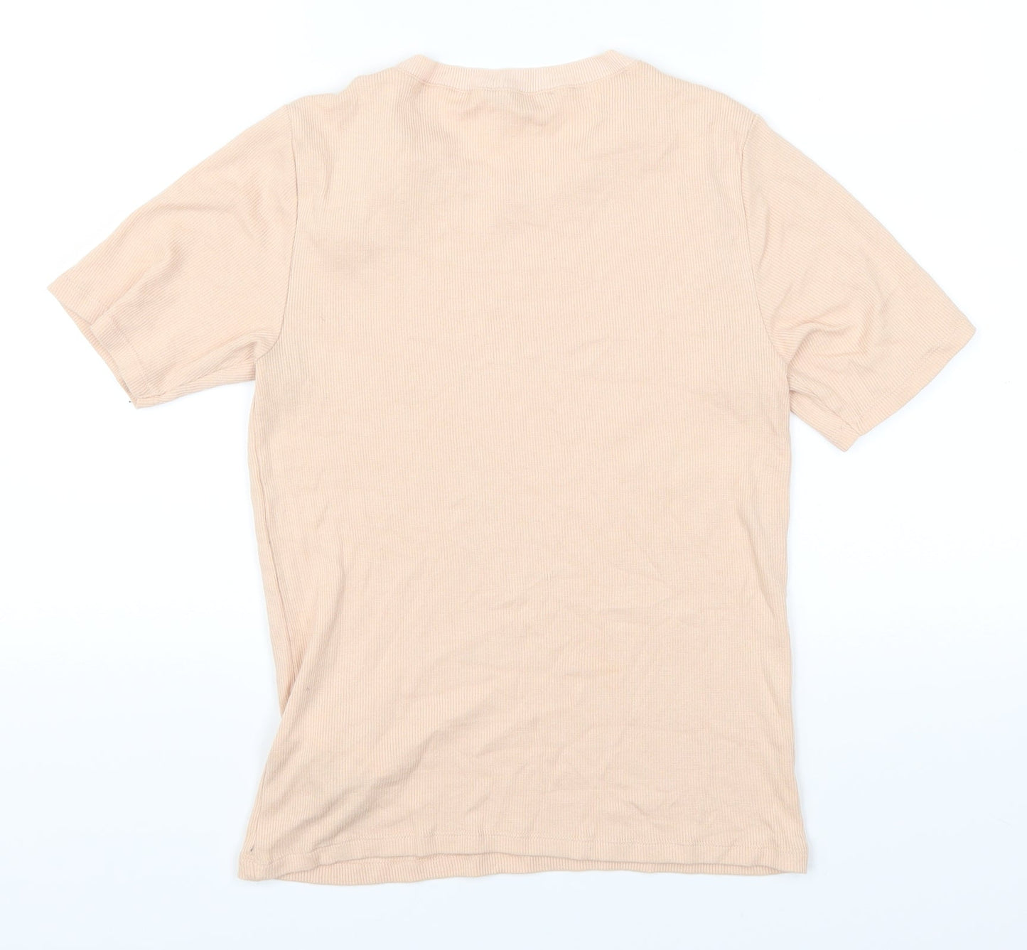 Womens UK Size M Zara Pink Basic T-Shirt