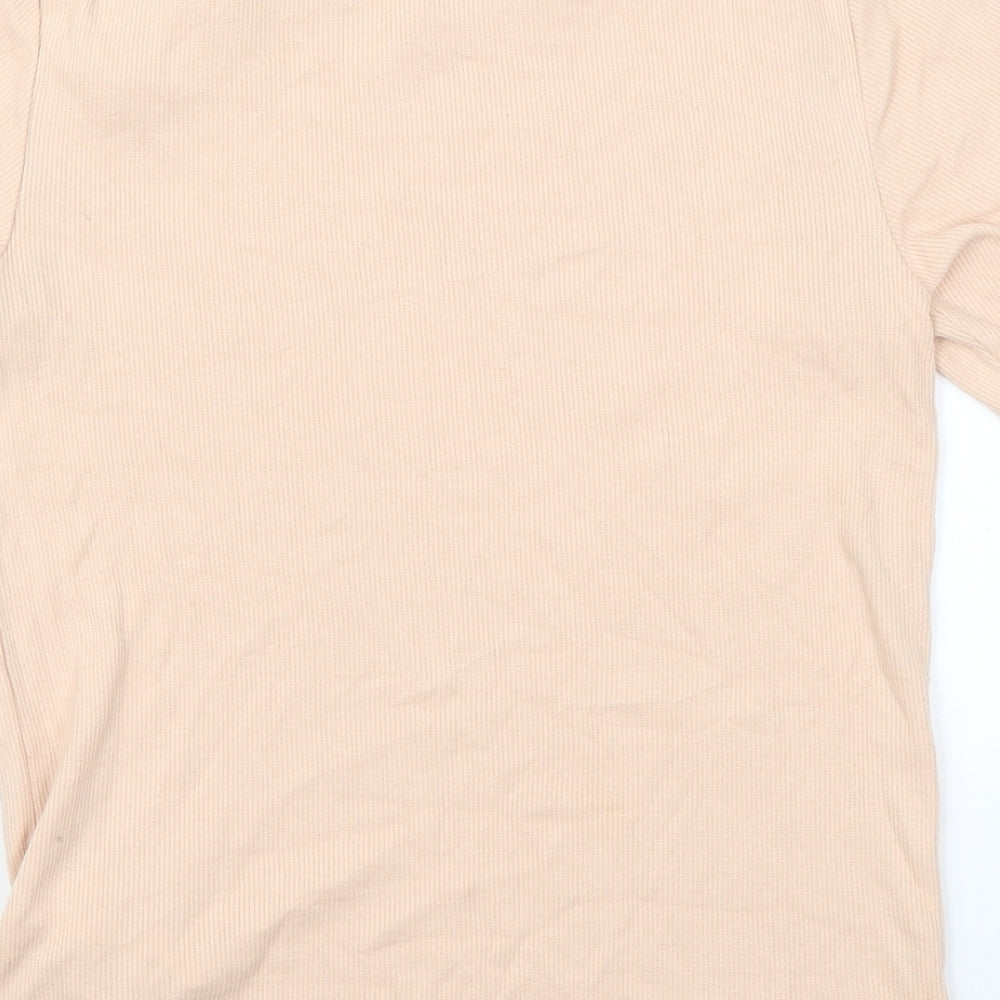 Womens UK Size M Zara Pink Basic T-Shirt