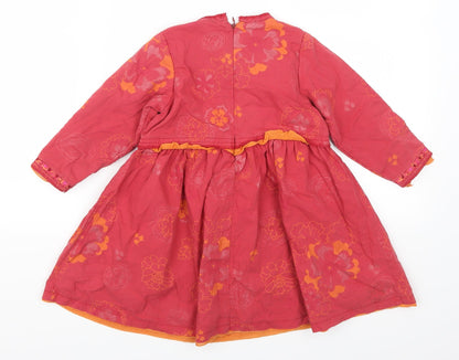 Confetti Girls Pink Floral  Skater Dress  Size 3 Years