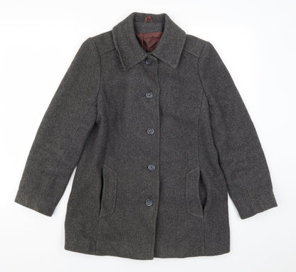 Womens UK Size 10 Preworn Grey Pea Coat