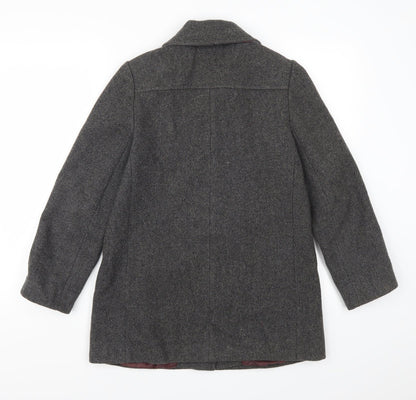 Womens UK Size 10 Preworn Grey Pea Coat
