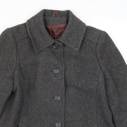 Womens UK Size 10 Preworn Grey Pea Coat