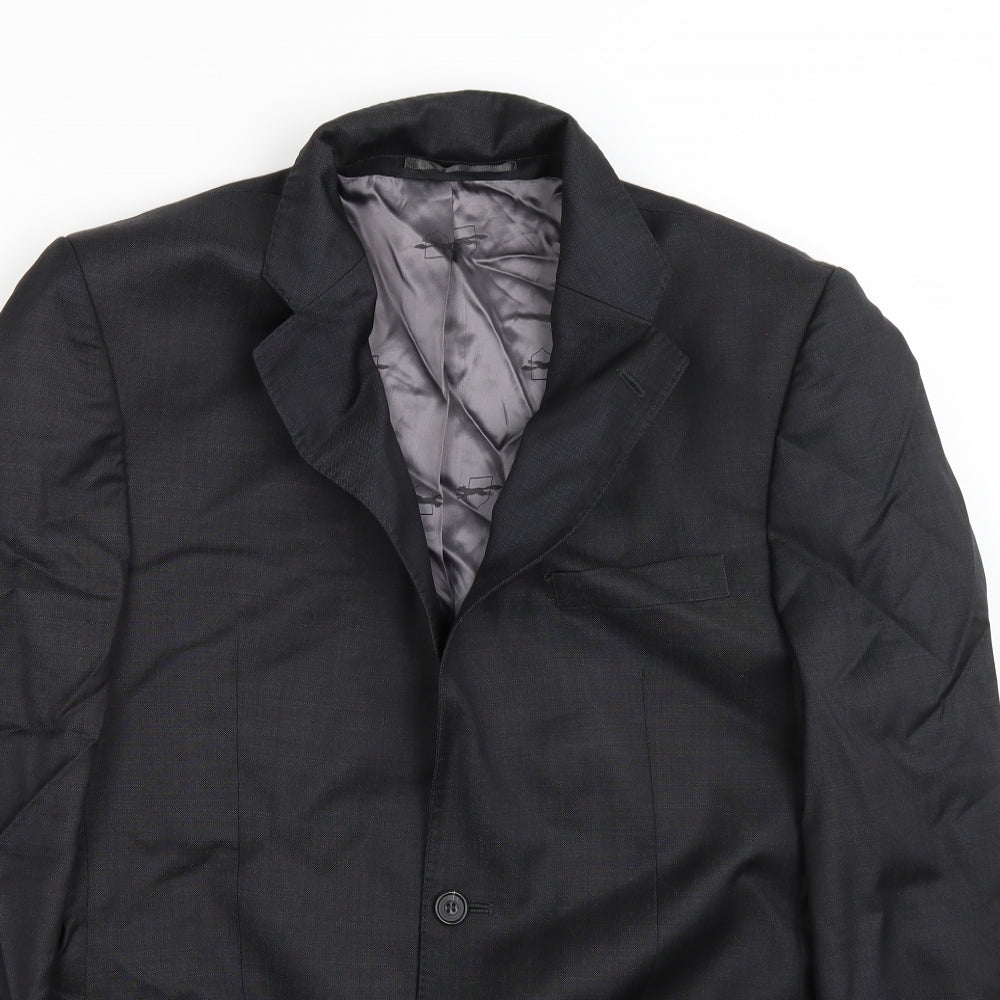 Mens UK Size 40 Paul Costelloe Regular Black Suit Jacket