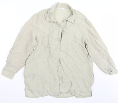 Marks and Spencer Womens Green   Basic Button-Up Size 16