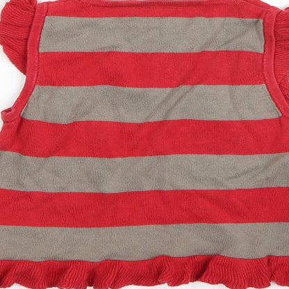 NEXT Girls Red Polka Dot  Basic T-Shirt Size 2-3 Years