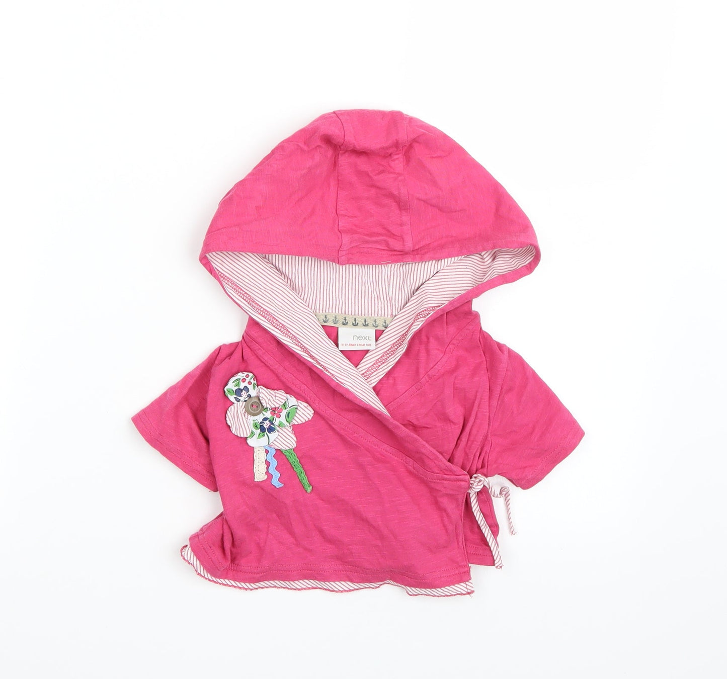 NEXT Girls Pink   Wrap Hoodie Size 2-3 Years