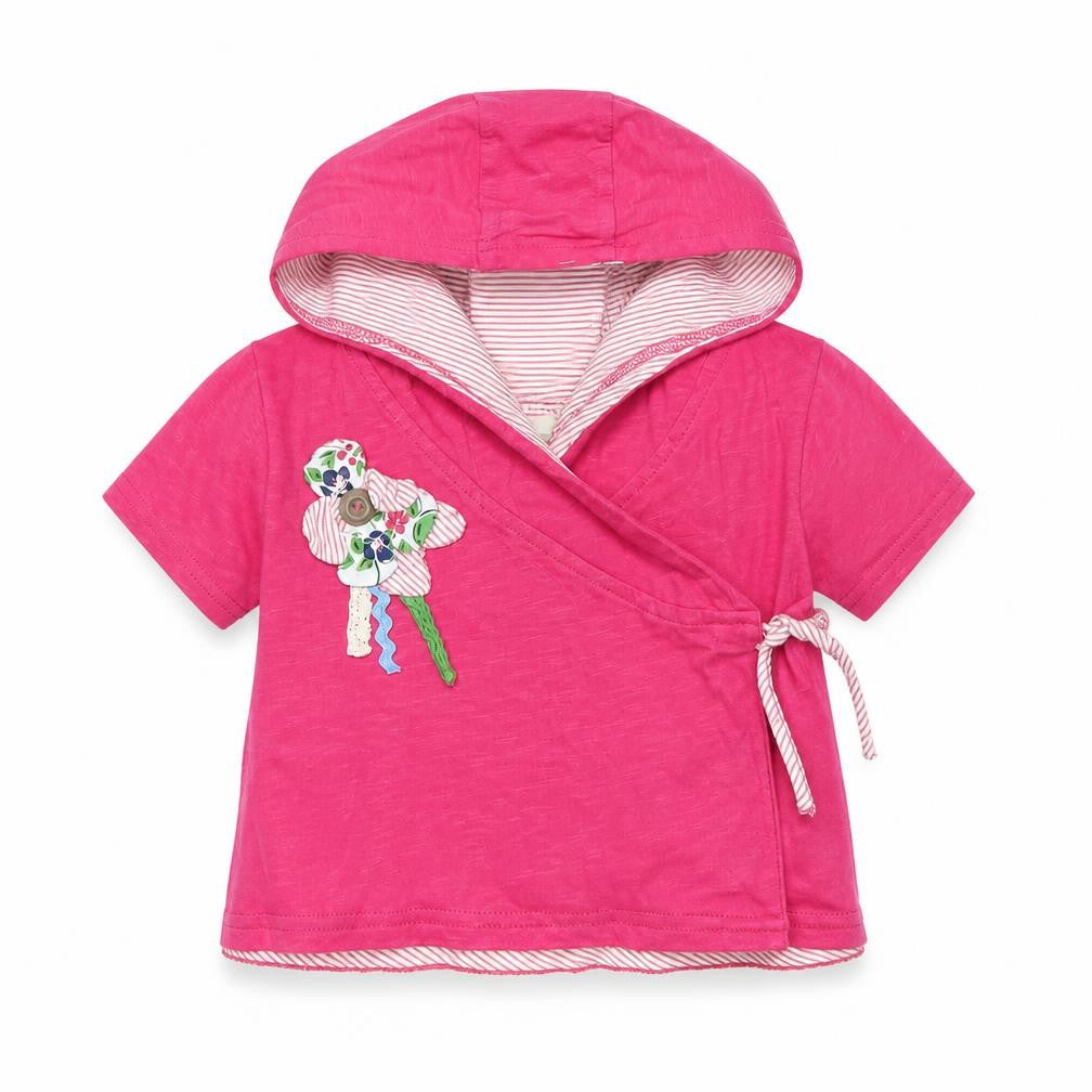 Next Girls Pink   Wrap Hoodie Size 2-3 Years