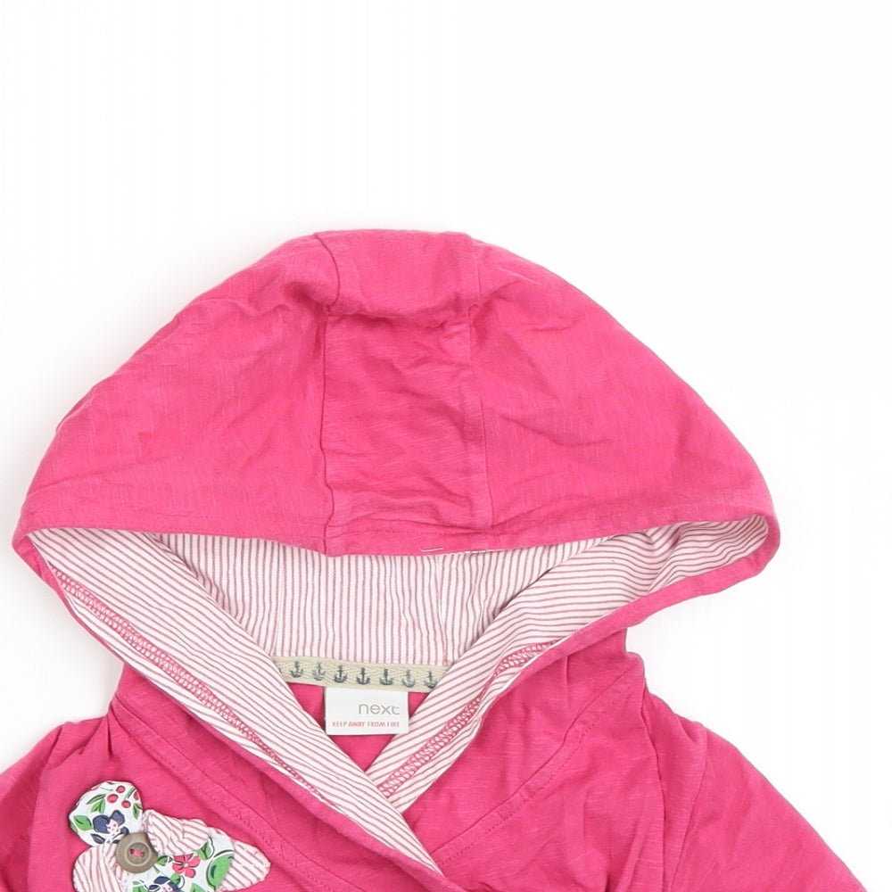 NEXT Girls Pink   Wrap Hoodie Size 2-3 Years