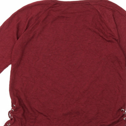 Papaya Womens Red   Pullover Sweatshirt Size 12