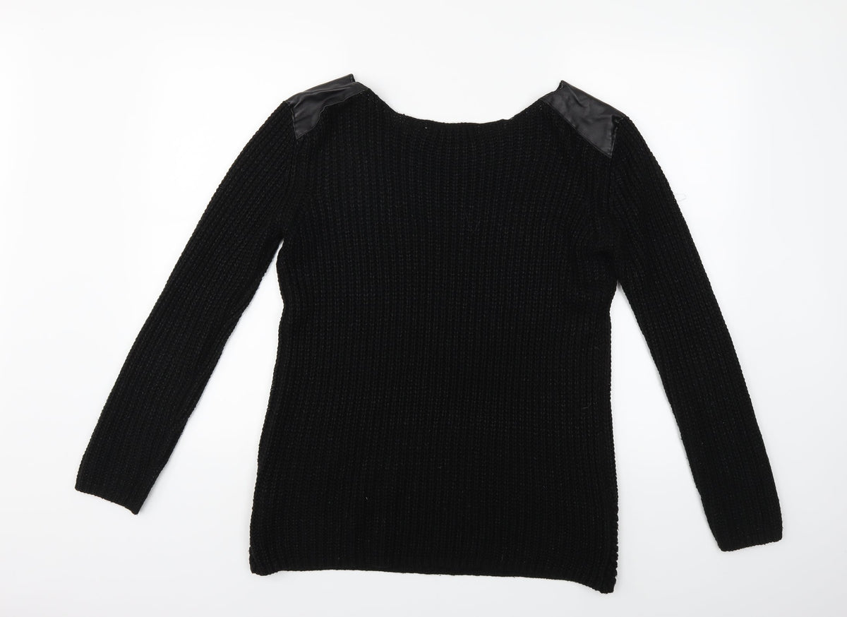 Atmosphere Womens Black  Knit Pullover Jumper Size 12