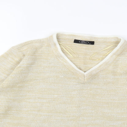 Bonmarché Womens Yellow  Knit Pullover Jumper Size S