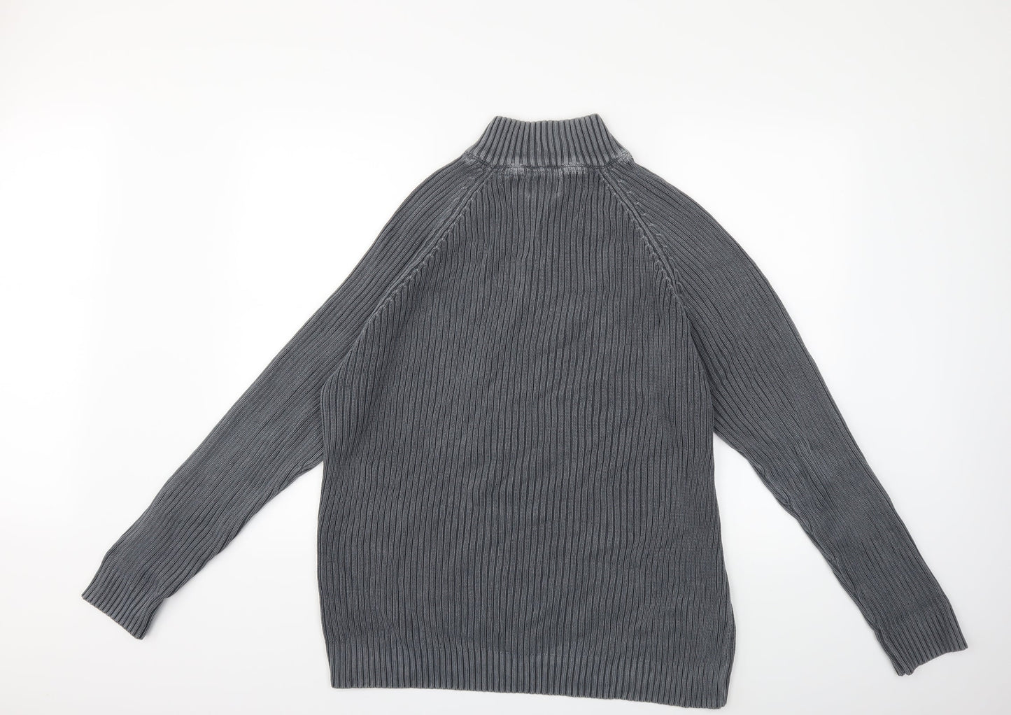 Maine Mens Grey  Knit Pullover Jumper Size M