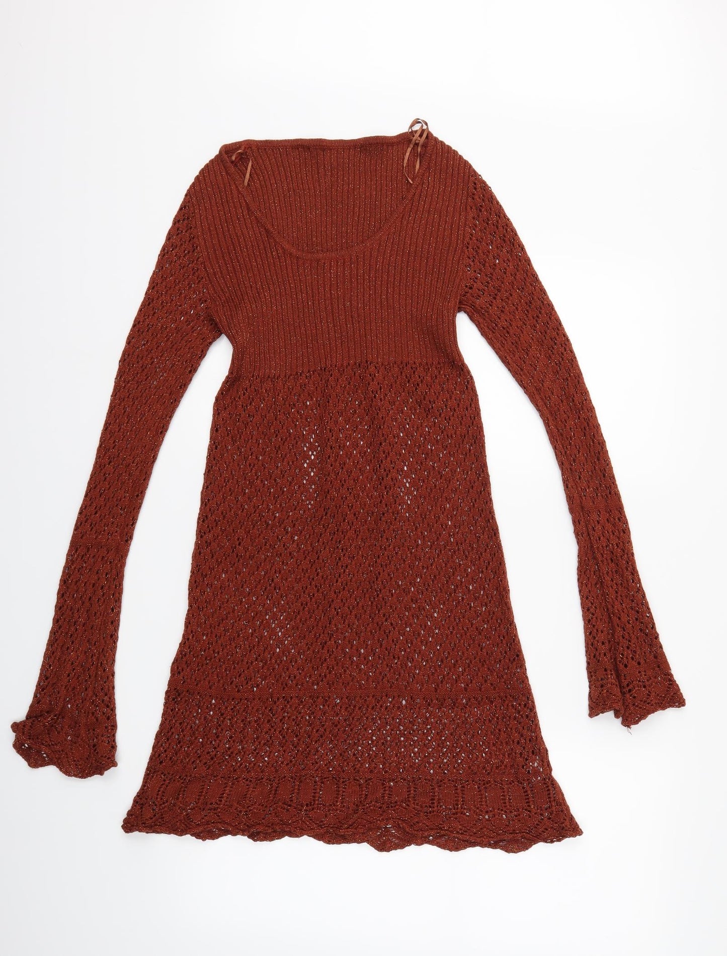Marks and Spencer Womens Brown  Knit Pullover Jumper Size 12