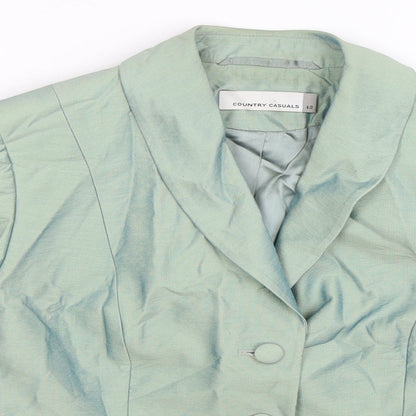 Country Casuals Womens Green   Jacket Blazer Size 12