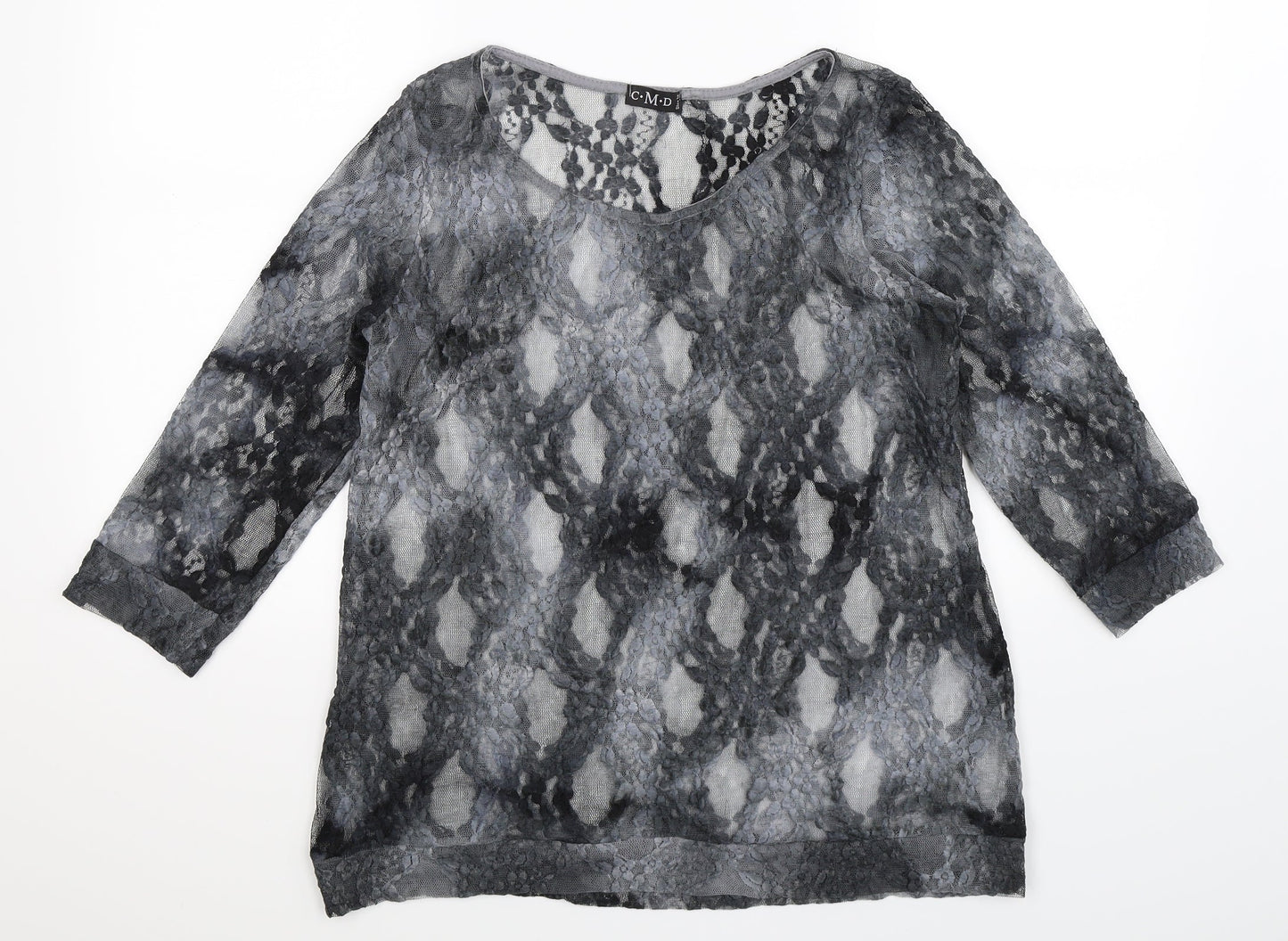 Womens UK Size 14 CMD Grey Basic Blouse