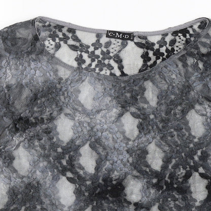 Womens UK Size 14 CMD Grey Basic Blouse