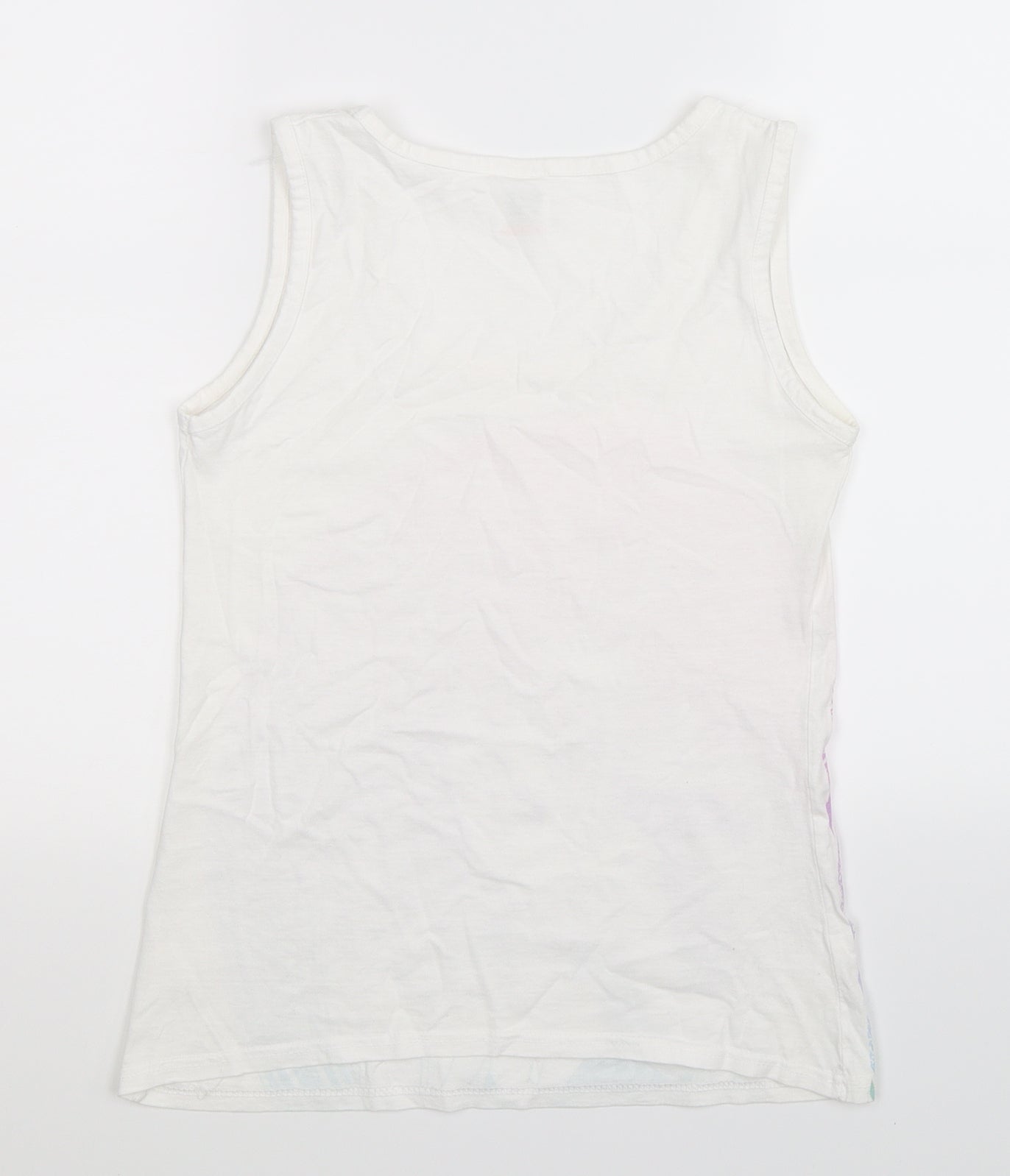 Womens UK Size S Fruit of the Loom White Basic Tank
