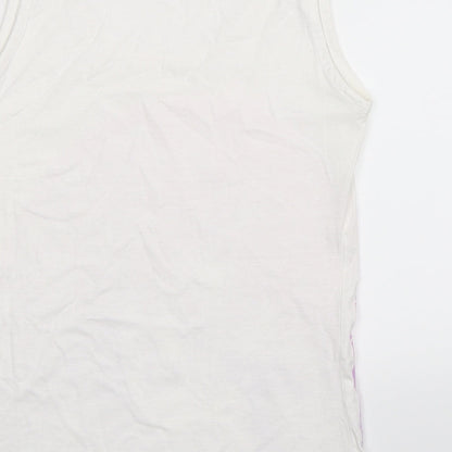 Womens UK Size S Fruit of the Loom White Basic Tank