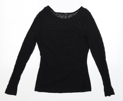 H&M Womens Black   Pullover Jumper Size S