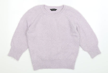 Dorothy Perkins Womens Purple  Knit Pullover Jumper Size 10