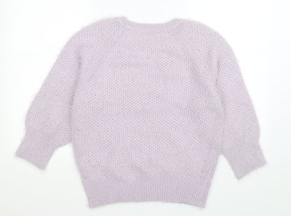 Dorothy Perkins Womens Purple  Knit Pullover Jumper Size 10