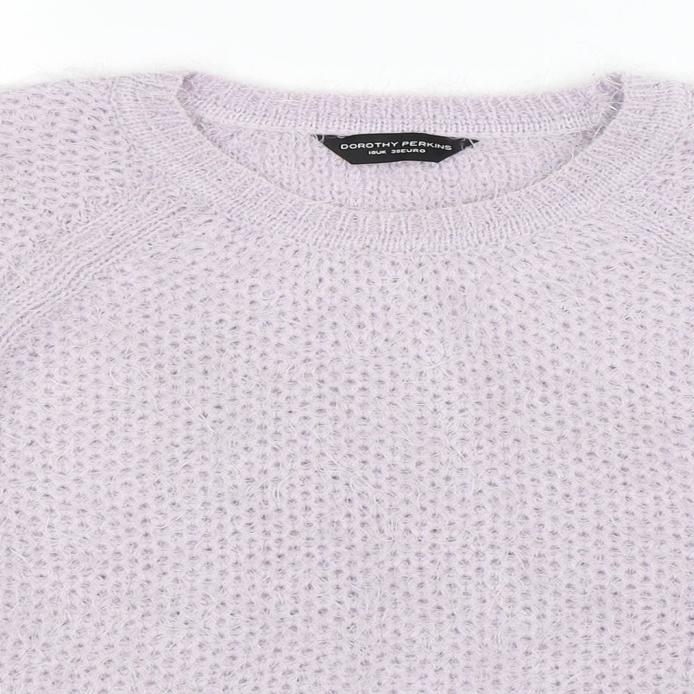 Dorothy Perkins Womens Purple  Knit Pullover Jumper Size 10