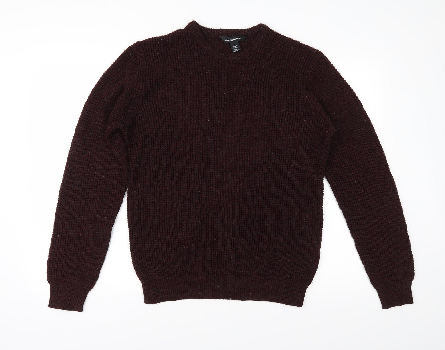 Cedar Wood State Mens Red  Knit Pullover Jumper Size M