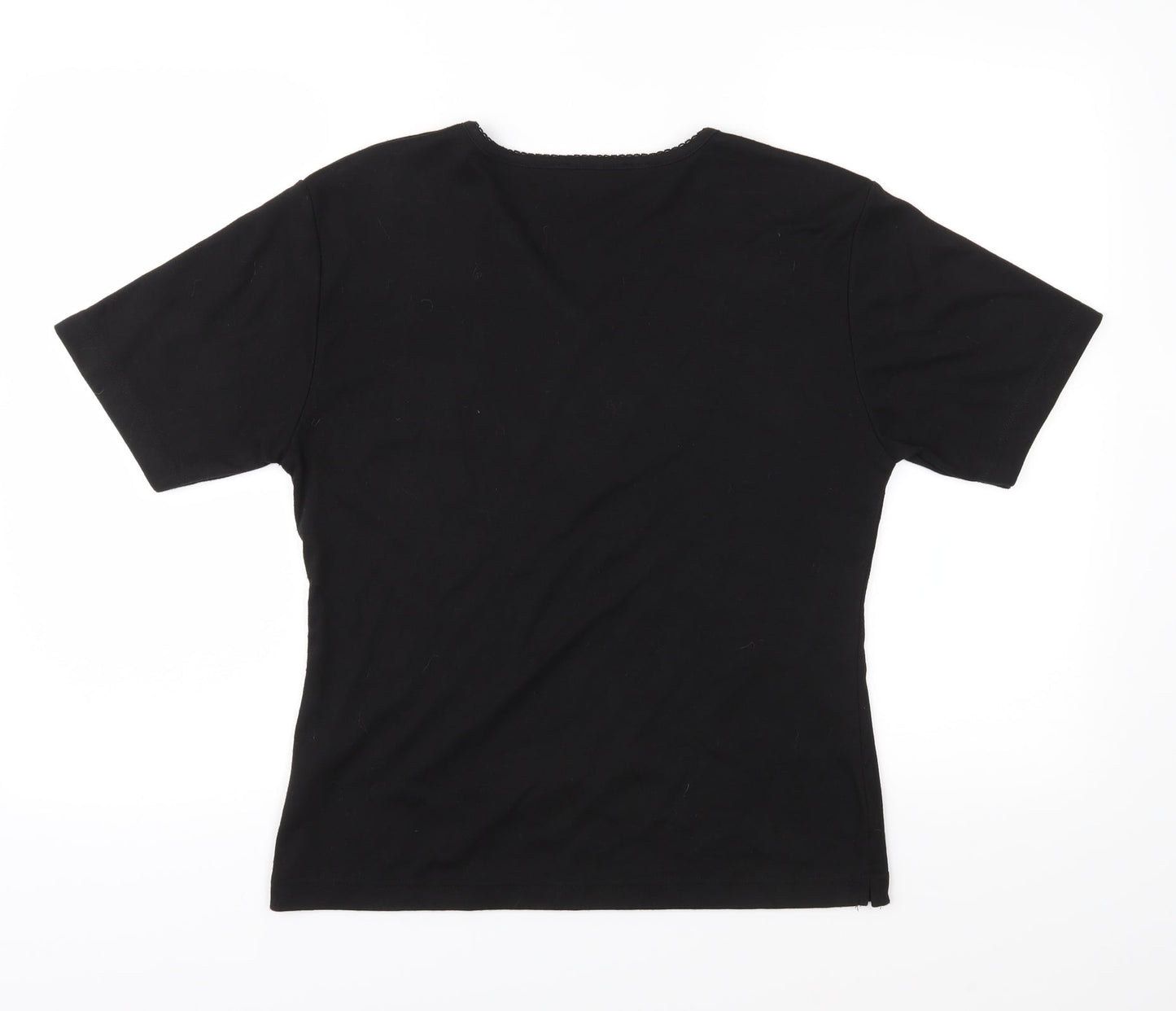 Womens UK Size M Paramour Black Basic T-Shirt