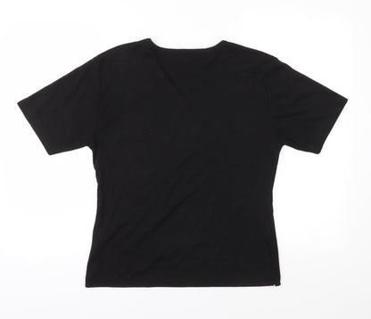 Womens UK Size M Paramour Black Basic T-Shirt