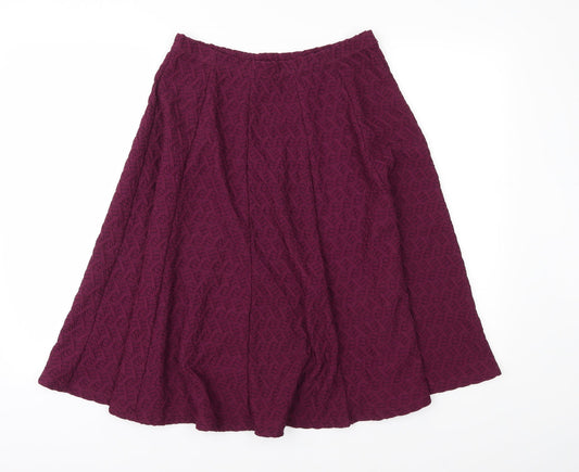 Amber Womens Purple   A-Line Skirt Size 12