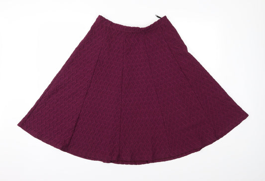 Amber Womens Purple   A-Line Skirt Size 12