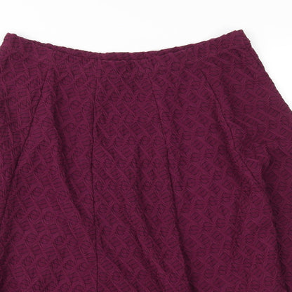 Amber Womens Purple   A-Line Skirt Size 12