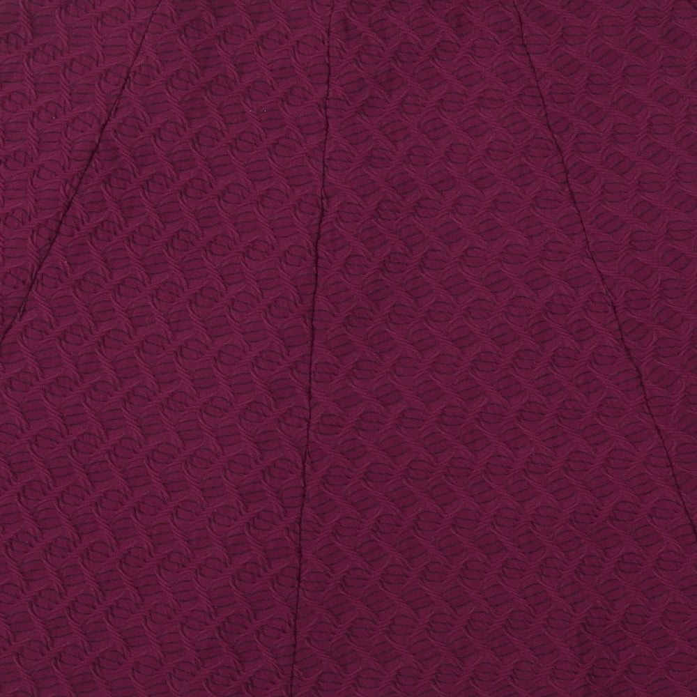 Amber Womens Purple   A-Line Skirt Size 12
