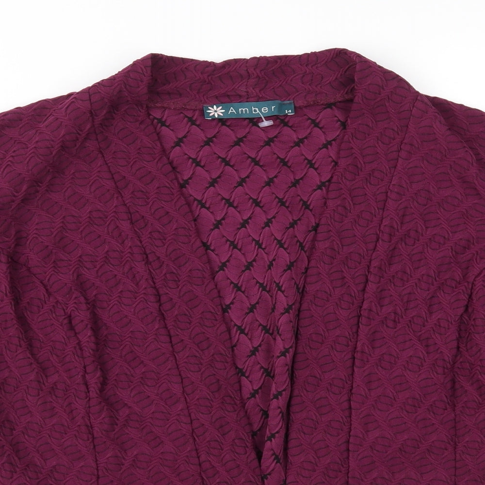 Amber Womens Purple   Jacket  Size 14
