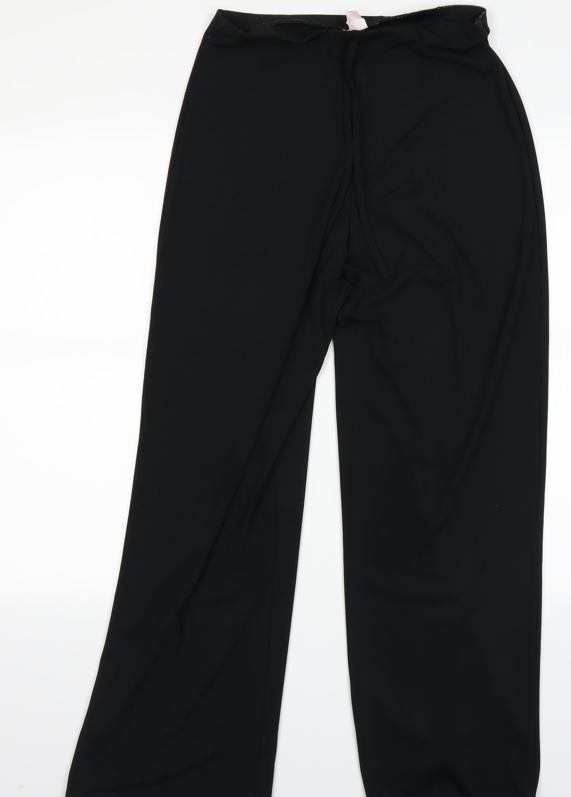 Womens UK Size 12 Preworn Relaxed Fit  Black Trousers