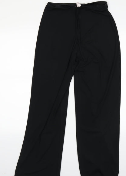 Womens UK Size 12 Preworn Relaxed Fit  Black Trousers