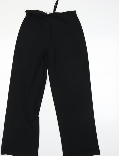 Womens UK Size 12 Preworn Relaxed Fit  Black Trousers