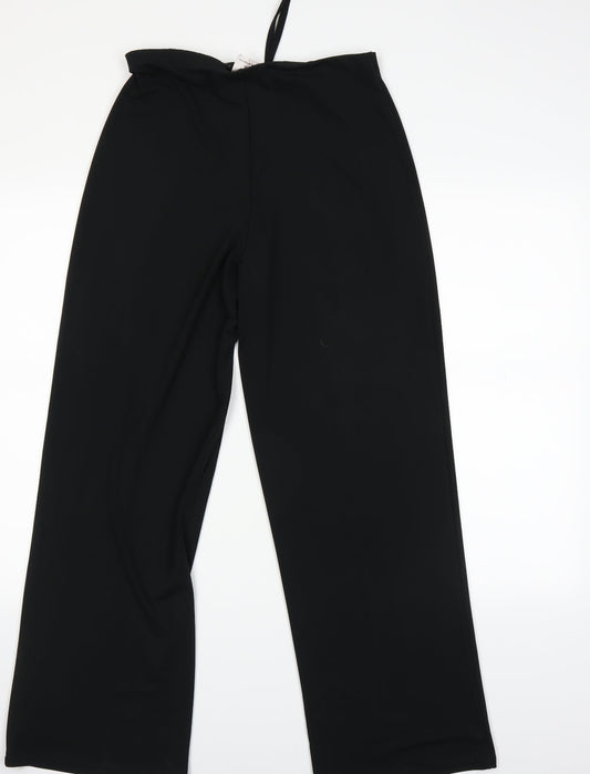 Womens UK Size 12 Preworn Relaxed Fit  Black Trousers