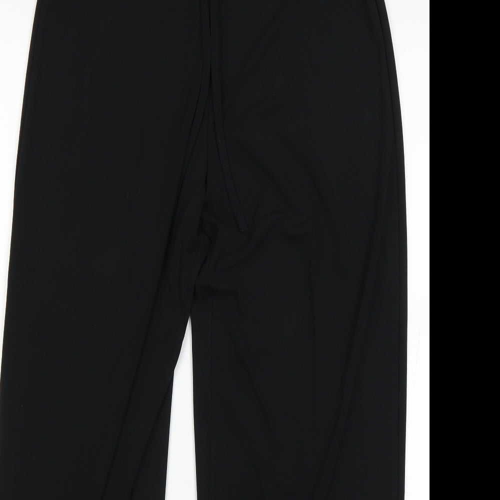 Womens UK Size 12 Preworn Relaxed Fit  Black Trousers