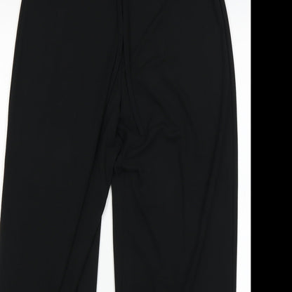 Womens UK Size 12 Preworn Relaxed Fit  Black Trousers