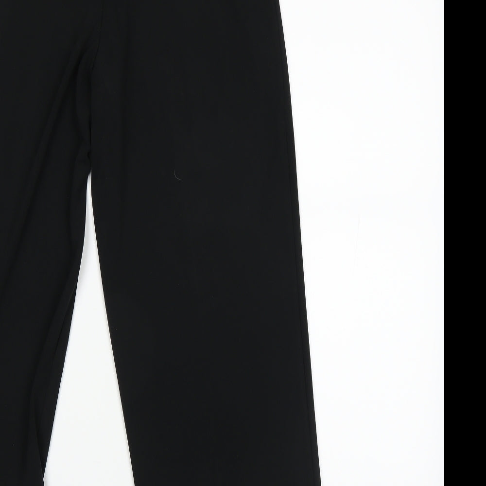 Womens UK Size 12 Preworn Relaxed Fit  Black Trousers