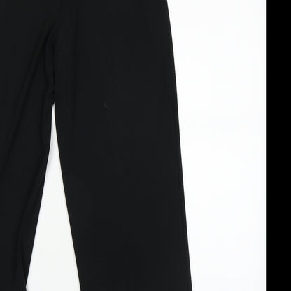 Womens UK Size 12 Preworn Relaxed Fit  Black Trousers