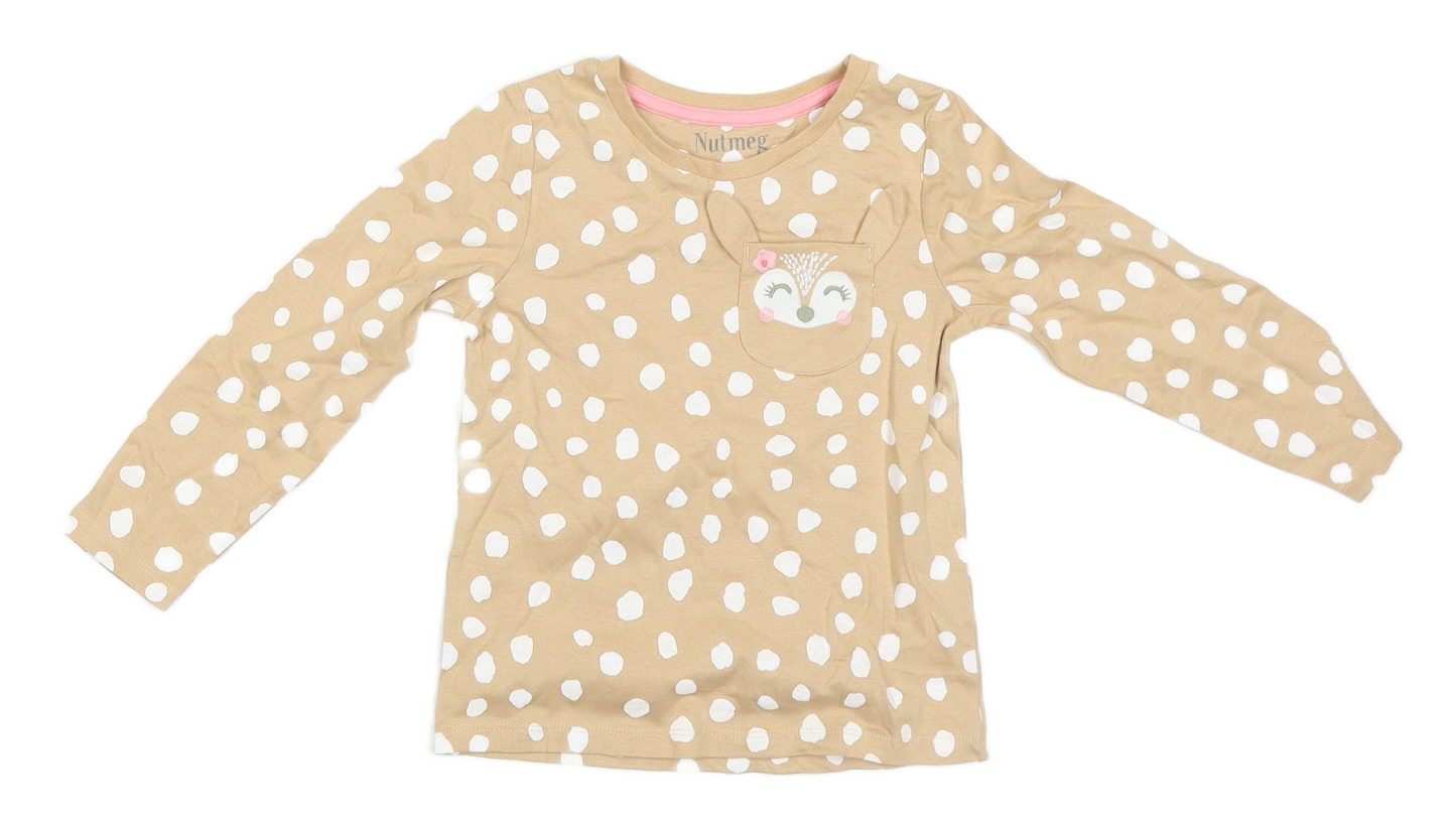 Nutmeg Girls Brown Polka Dot    Size 4-5 Years