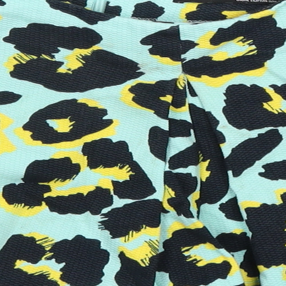 Atmosphere Womens Blue Animal Print  Cut-Off Shorts Size 10