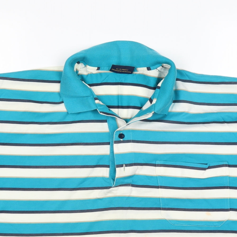 BLANCARD Mens Multicoloured Striped   Polo Size M