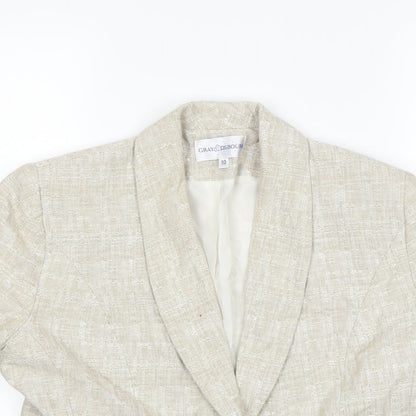 Gray & Osbourn Womens Beige   Jacket Blazer Size 10