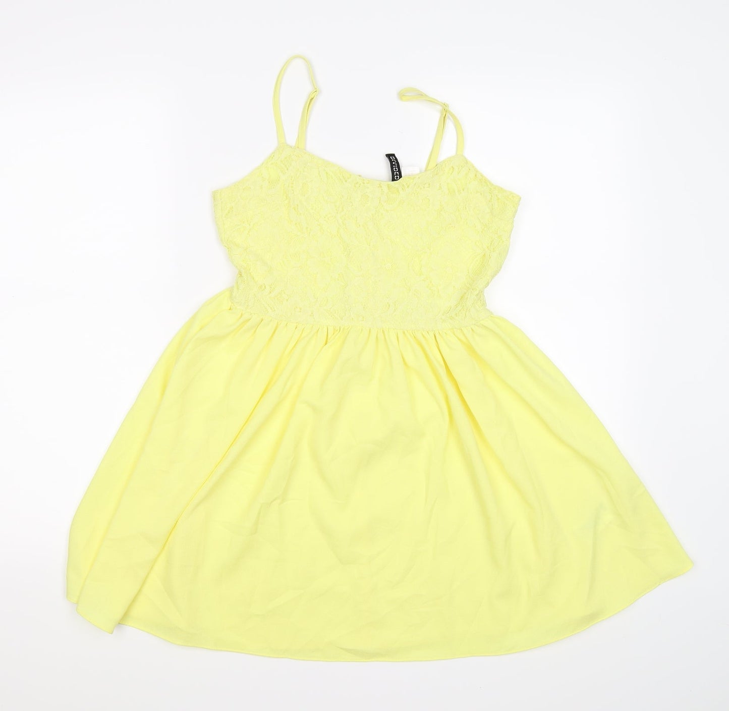 Divided Womens Yellow Floral  Tunic Tank Size 12