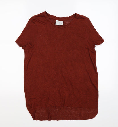 Womens UK Size S VERO MODA Brown Tunic T-Shirt