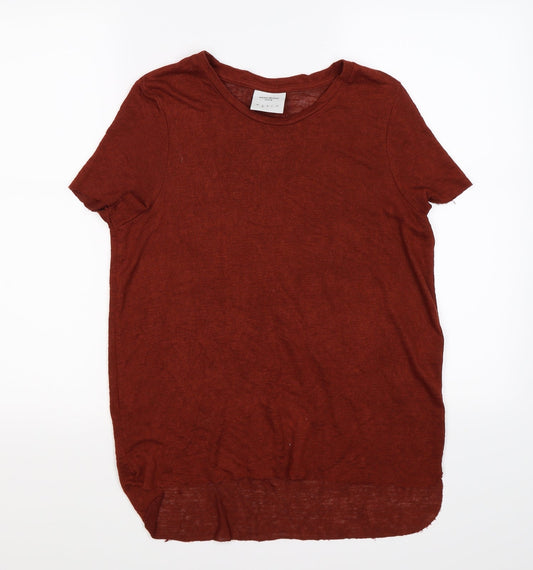 Womens UK Size S VERO MODA Brown Tunic T-Shirt